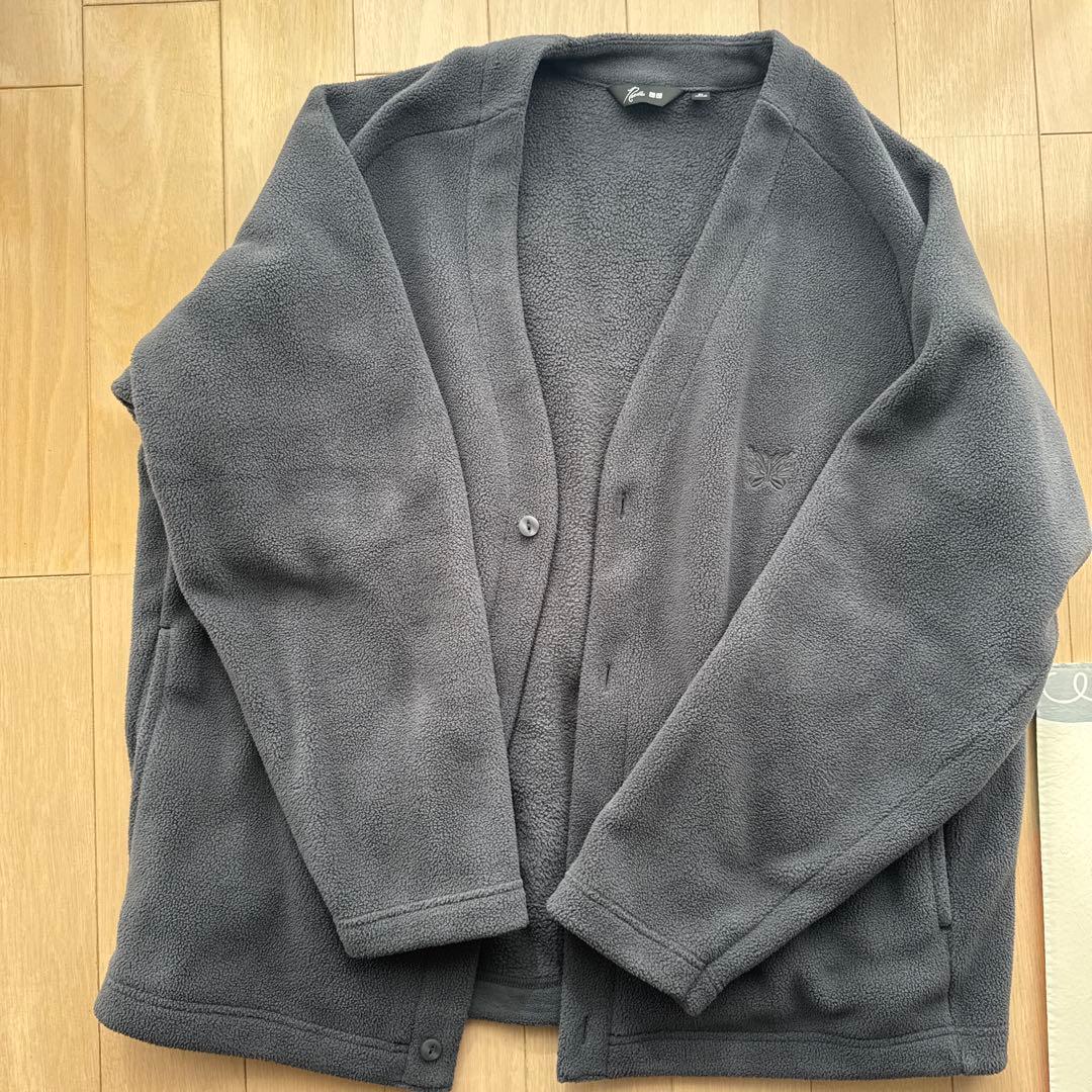 UNIQLO×NEEDLES フリースオーバーサイズカーディガン XL グレー - メルカリ