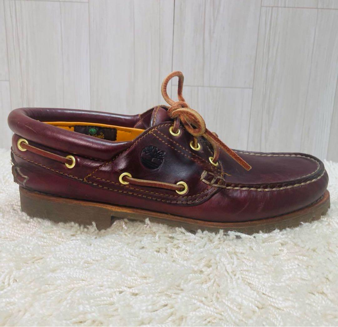 Timberland 3 eyeモカシン バーガンディ26.5cmUK7.5 - メルカリ