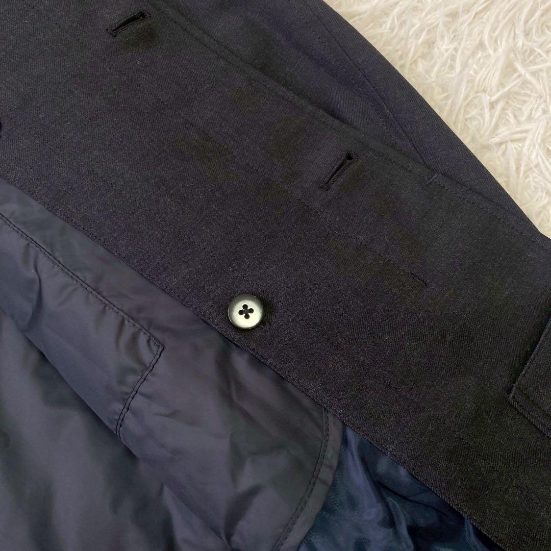 《美品》 TAKEO KIKUCHI コート ネイビー M ビジネス フォーマル