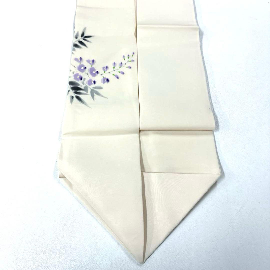 専用帯6126 ○高級 正絹 落款 作家物 塩瀬 名古屋仕立て 名古屋帯 藤の