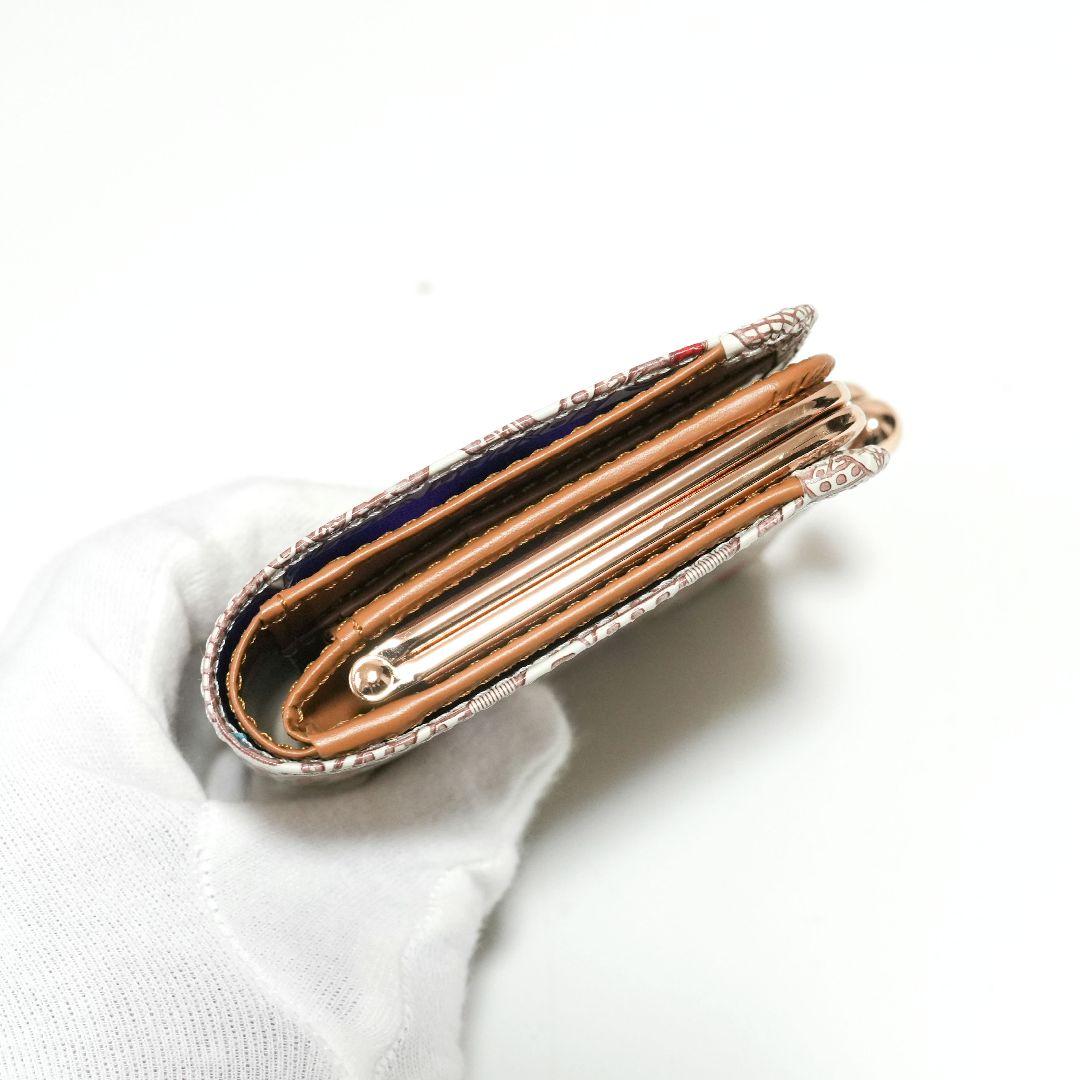 未使用品】友禅文庫 マップ柄 がま口二つ折り財布 牛革 日本製 - メルカリ