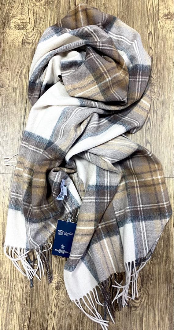 ジョンストンズ オブエルガン カシミヤ100％ 大判 ストール チェック 楽天市場】【楽天スーパーセール】ジョンストンズオブエルガン