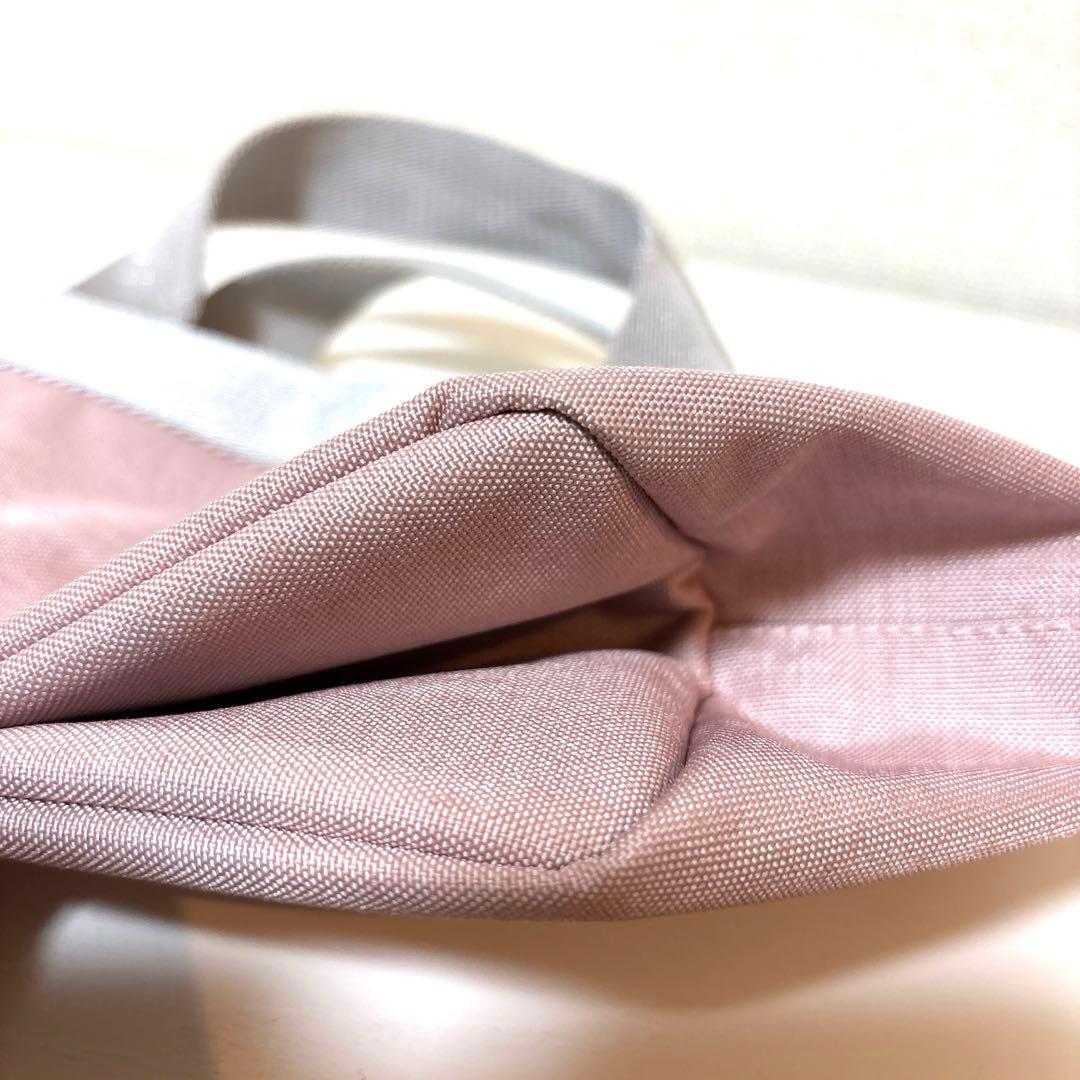 Herve Chapelier 701 ミニトートバッグ ピンク シルバー - メルカリ