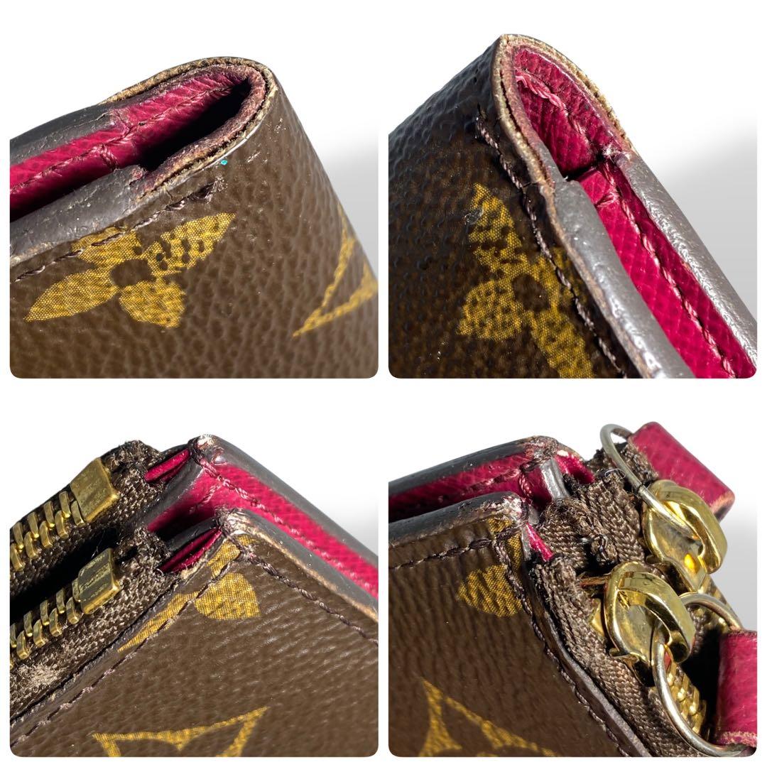 美品 ルイヴィトン 長財布 フューシャ ポルトフォイユアデル