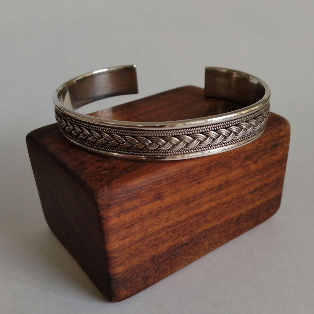 90s ヴィンテージ ハンドメイド シルバー925 ケルトノット バングル シルバーバングル・シルバーブレスレット｜シルバー925 バングル｜幅