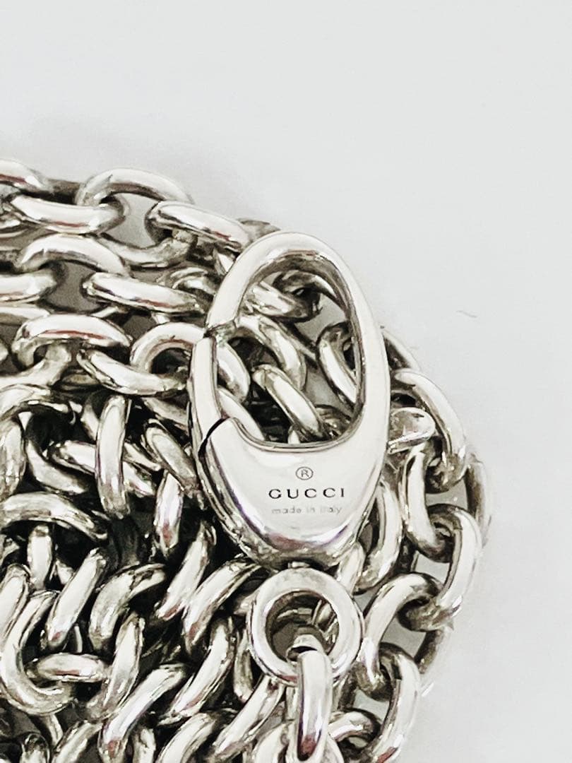 超美品】GUCCI オーバルチェーン ネックレス 男女兼用 SV925 - メルカリ