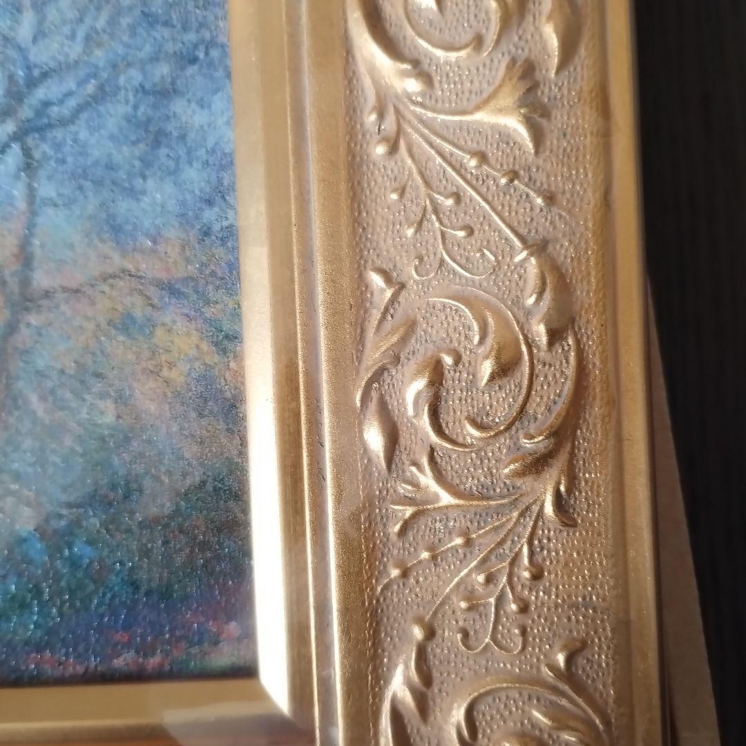 ☆新品未使用☆クロード-モネ アンティーブの朝65.7×82.1装飾金色油彩