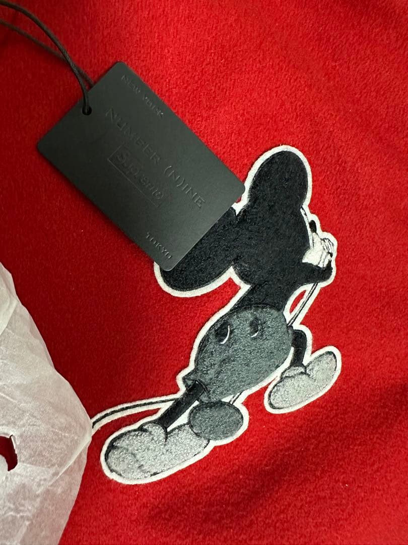 Supreme Number (N)ine Mickey Mouseスタジャン赤 - メルカリ
