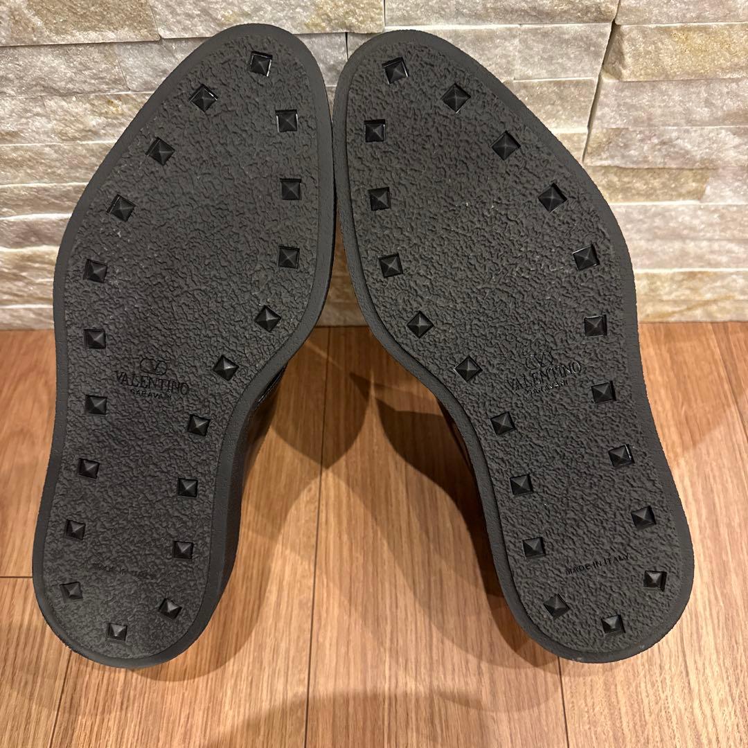 ヴァレンティノ モンクストラップ スタッズ ドレスレザーシューズ 厚底 41