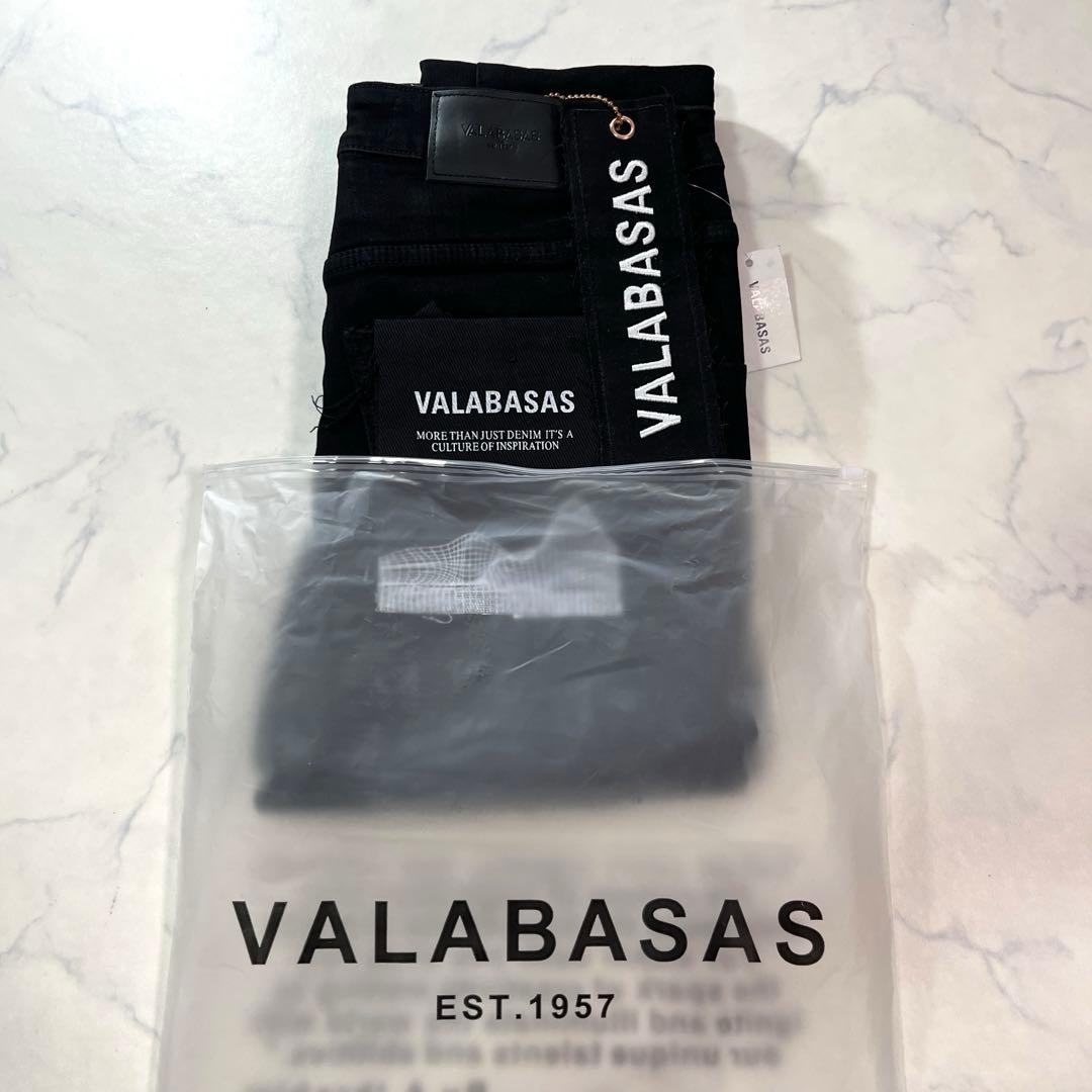 valabasas バラバサス パネルフレアスキニーデニム ブラック 新品 29