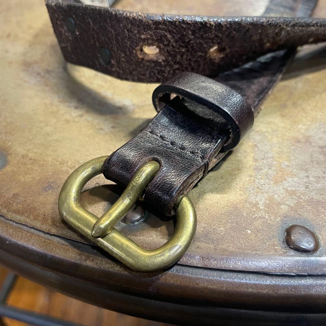 DSQUARED2 ディースクエアード スタッズレザーベルト ブラウン - メルカリ