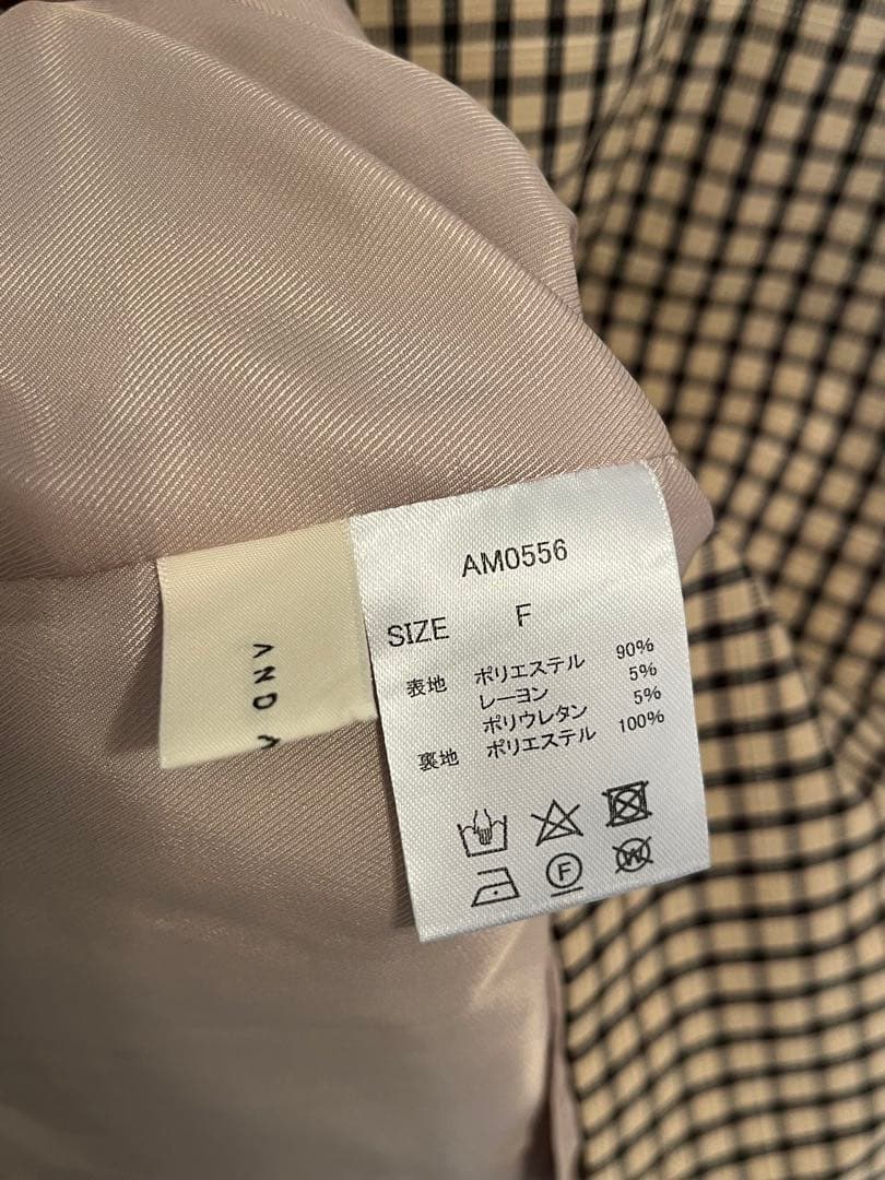 andmary Natalie check mini dress 最終値下げ