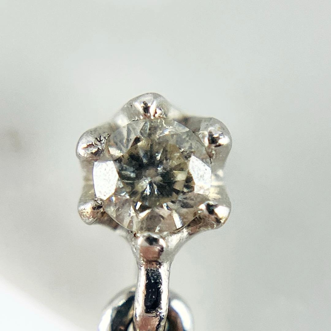 K18WG ダイヤモンド ピアス D: 0.50ct