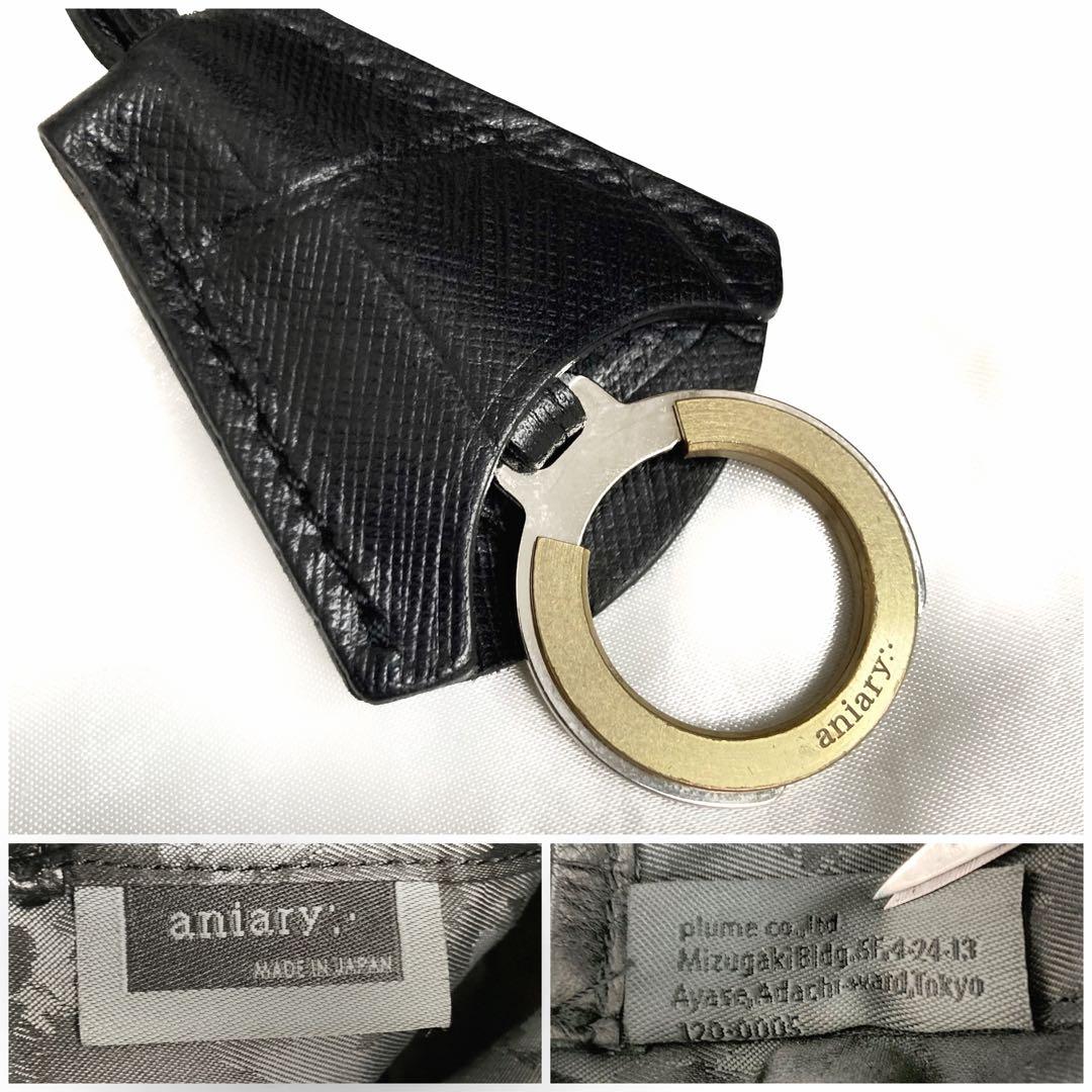 美品✨aniary バルケッタ クロコ型押しショルダーバッグ 三日月