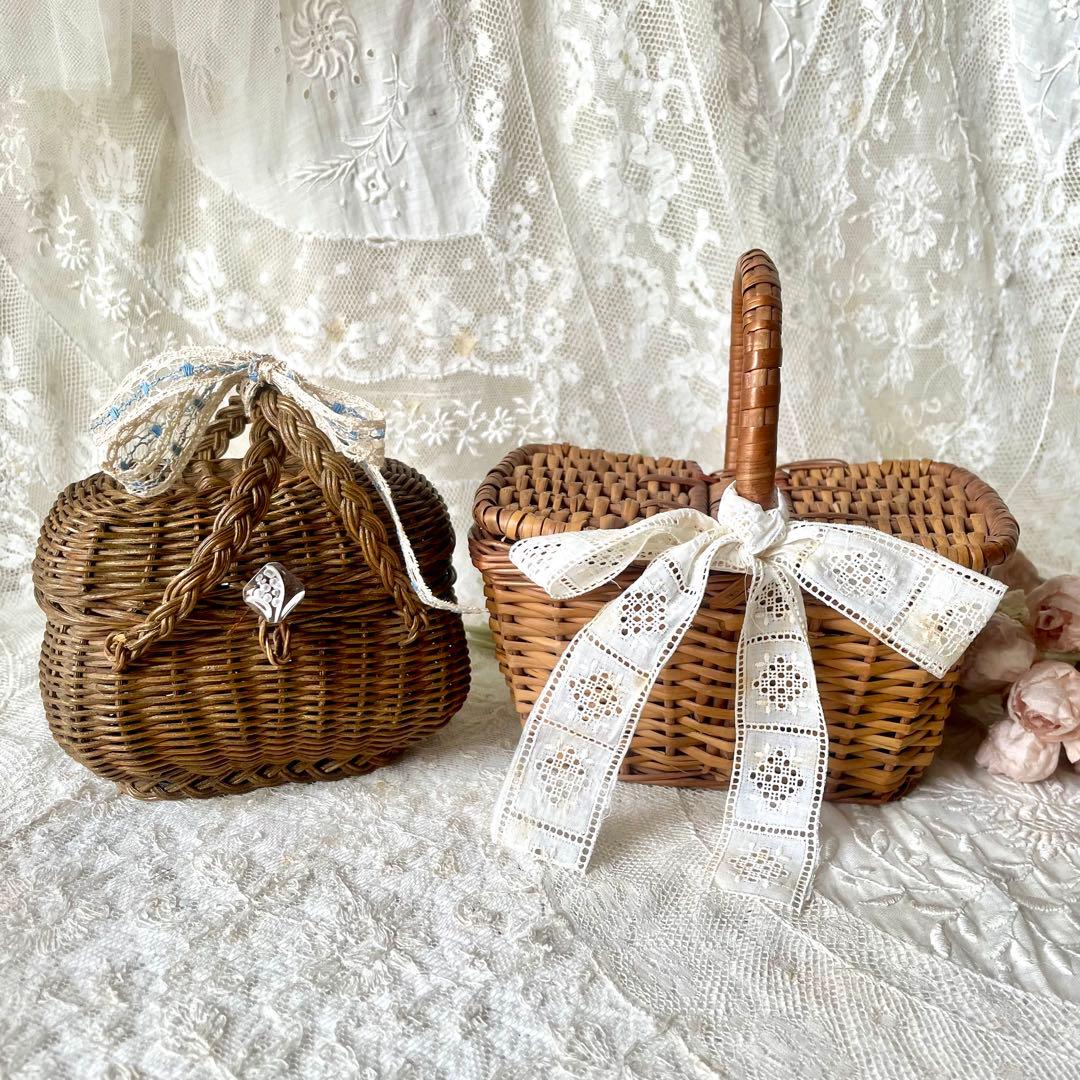 mois様専用☆2点おまとめ スクエアドールパニエ フランスアンティーク