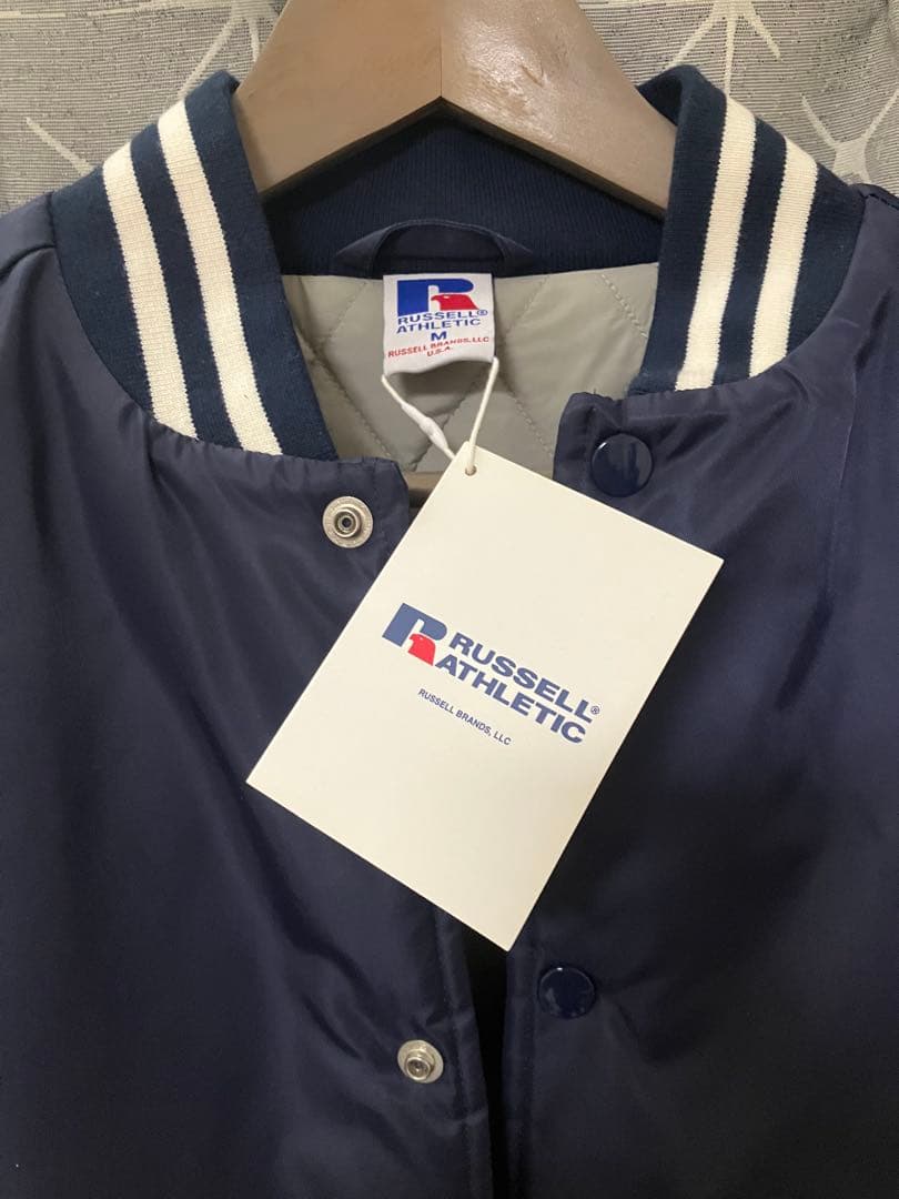 RUSSELL ATHLETIC ネイビー バック ロゴスタジャン タグ付未使用