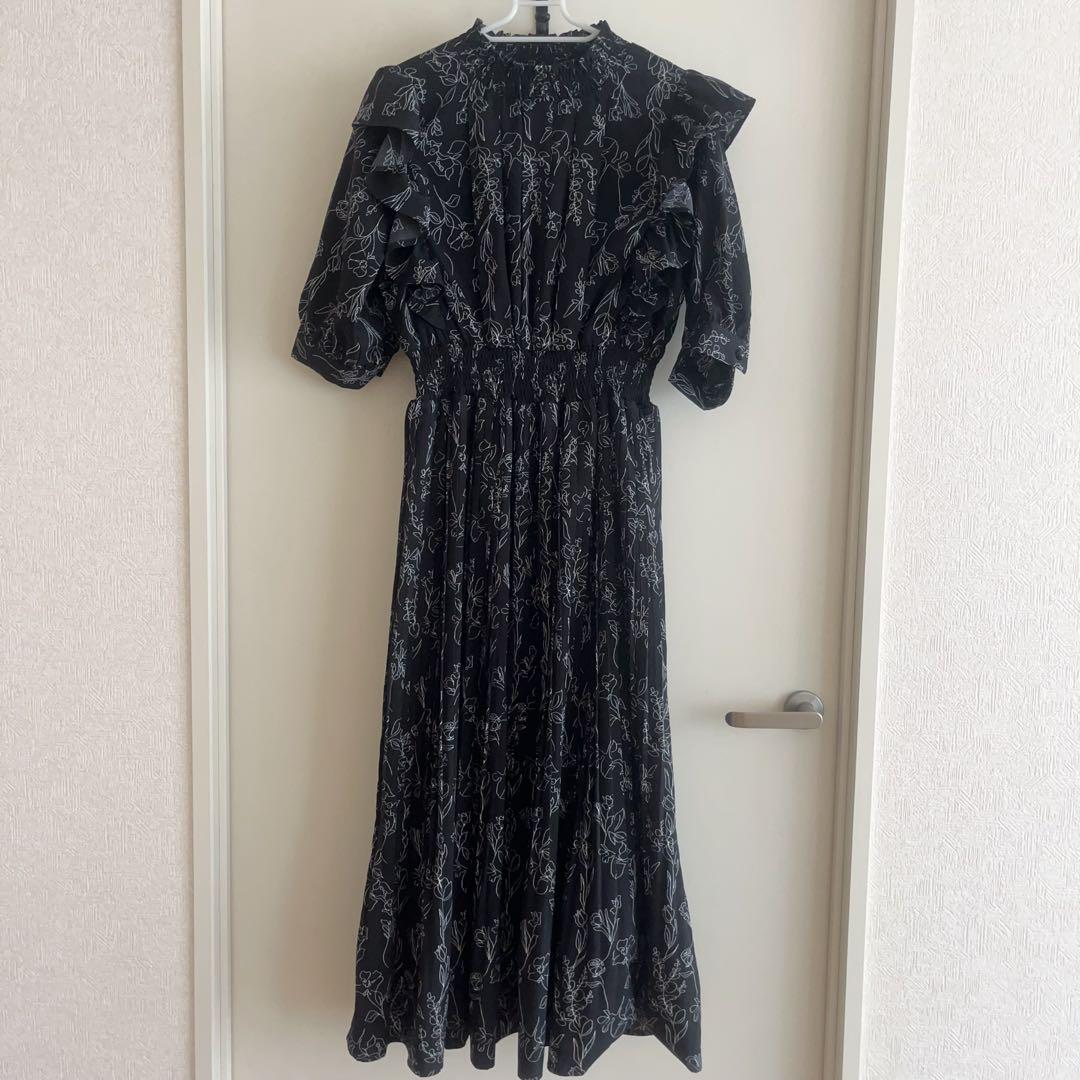 ラメフリル花柄OP ロング ワンピース evelyn 夢展望 axes 風 - メルカリ