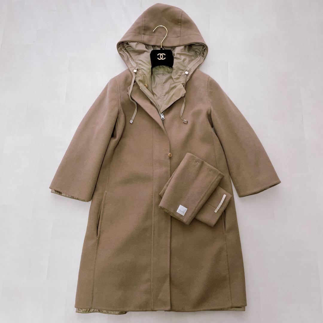 MaxMara✨クチートアマーノ リバーシブルフーデットコート ロゴ 付け袖