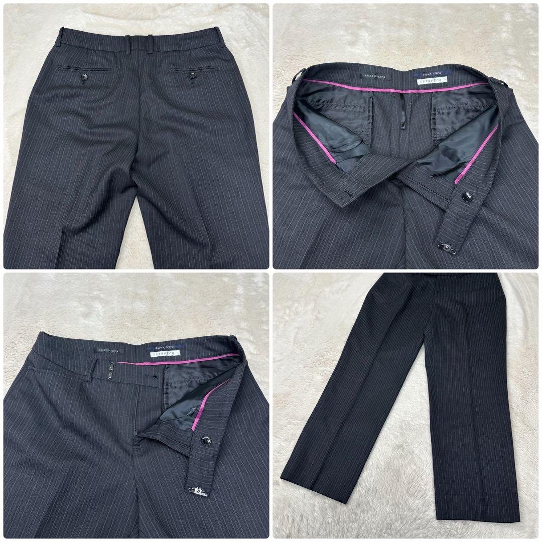 ✨美品✨ヒルトン 最高級ウールSuper110'sピンストライプ