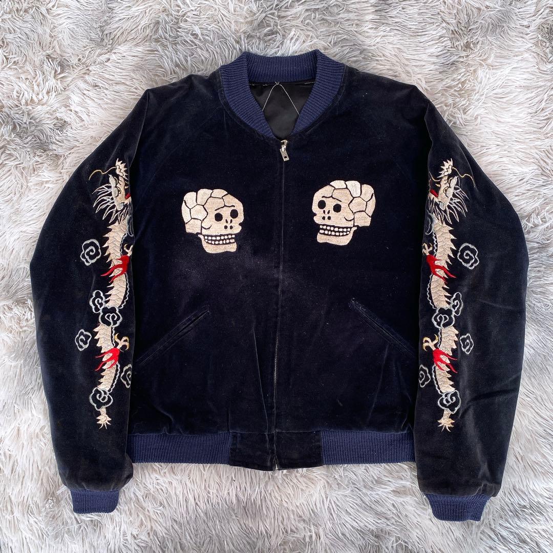 名作】テーラー東洋 スカジャン M品番 別珍 蛇髑髏 - メルカリ