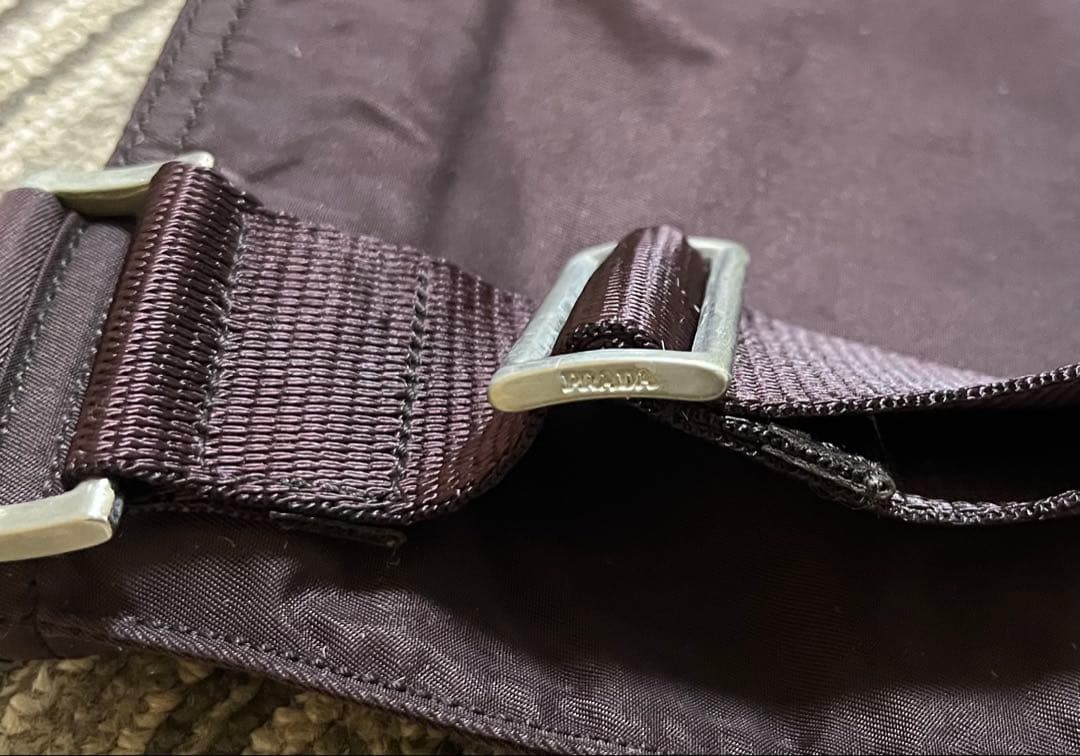 PRADA プラダ テスート ナイロンショルダーバッグ パープル