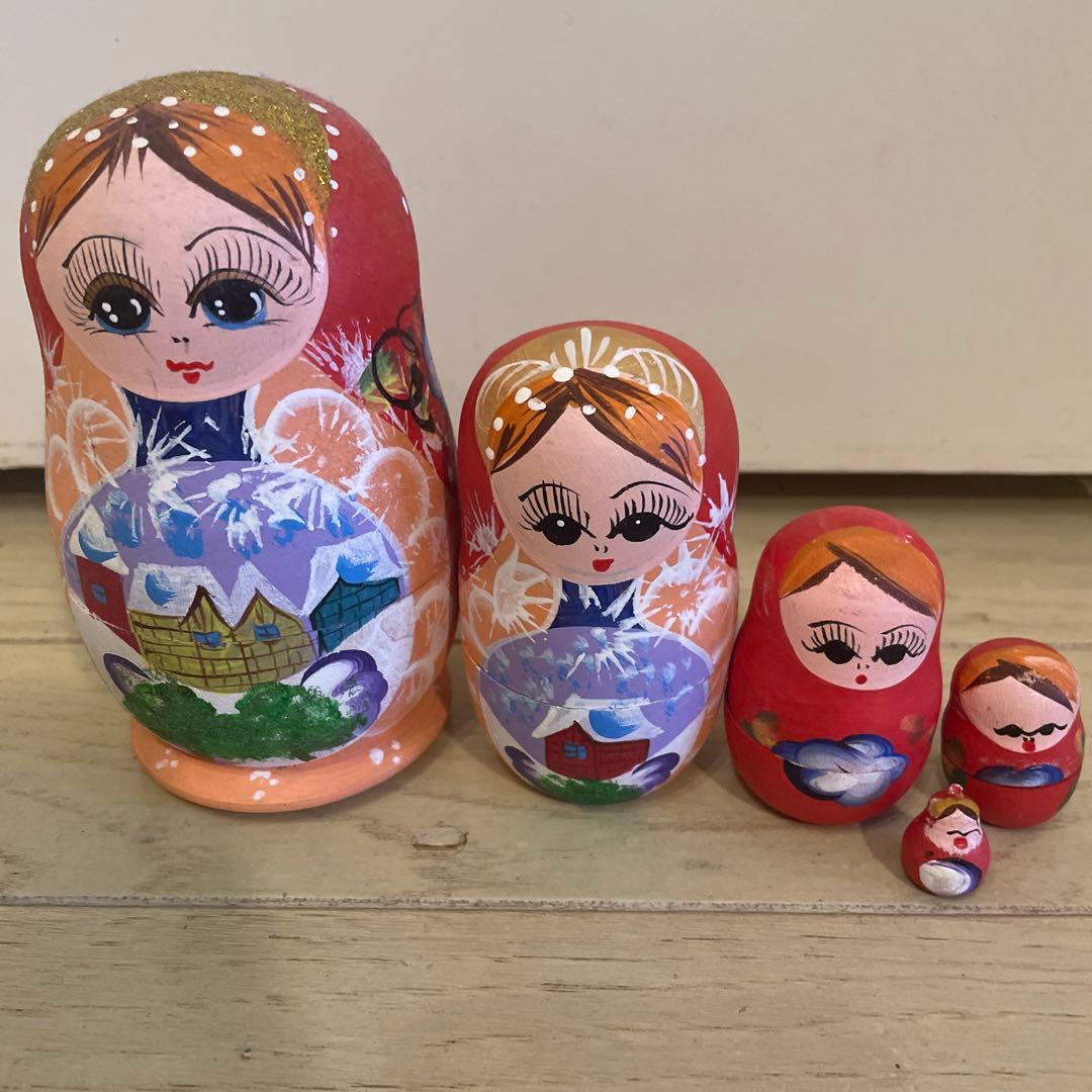 手描きマトリョーシカ 5個セット - メルカリ
