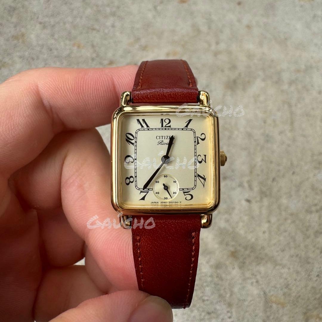 【新品電池】citizen レクタンギュラー スクエア tank 美品 スモセコ 新品電池】citizen レクタンギュラー スクエア tank 美品 スモセコ