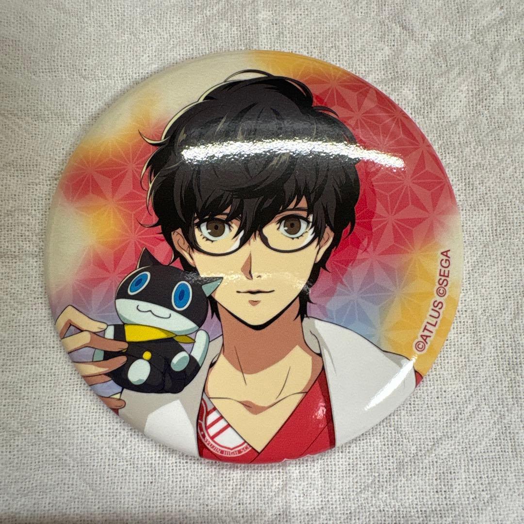 ペルソナ シリーズ25周年記念×極楽湯 缶バッジ ペルソナ5 主人公
