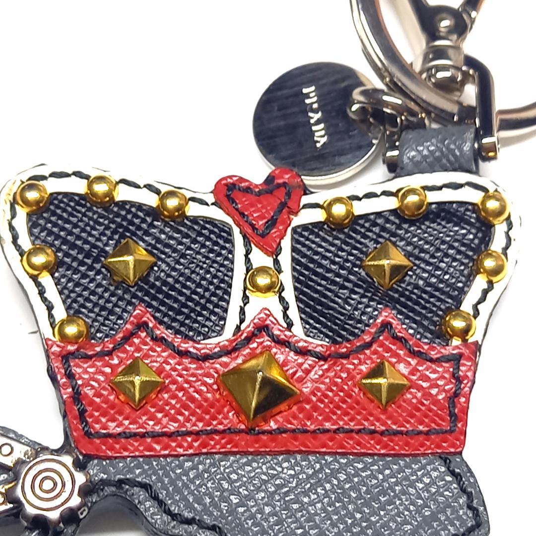 七緒様プラダ スカル ガイコツ ドクロ 王冠 キーリング キーホルダー