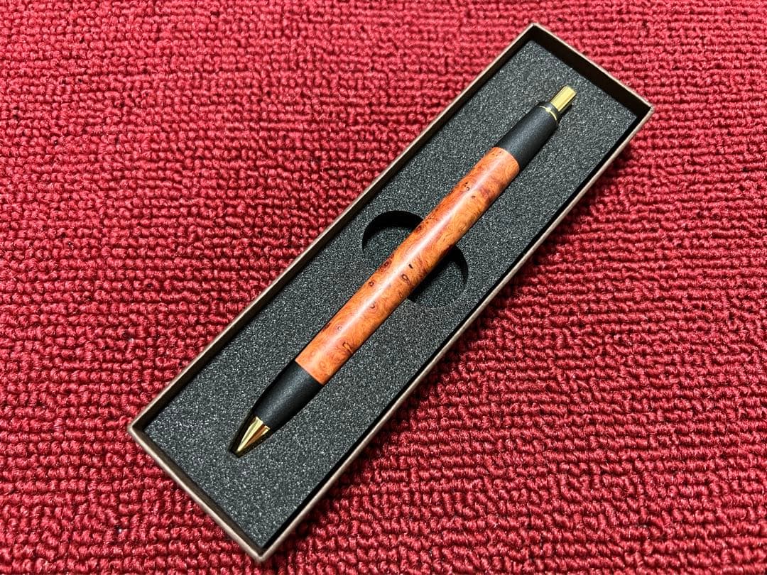 ボナンペン 本花梨瘤 真鍮金具 シャーペン ( アルミ金具付き ) - メルカリ