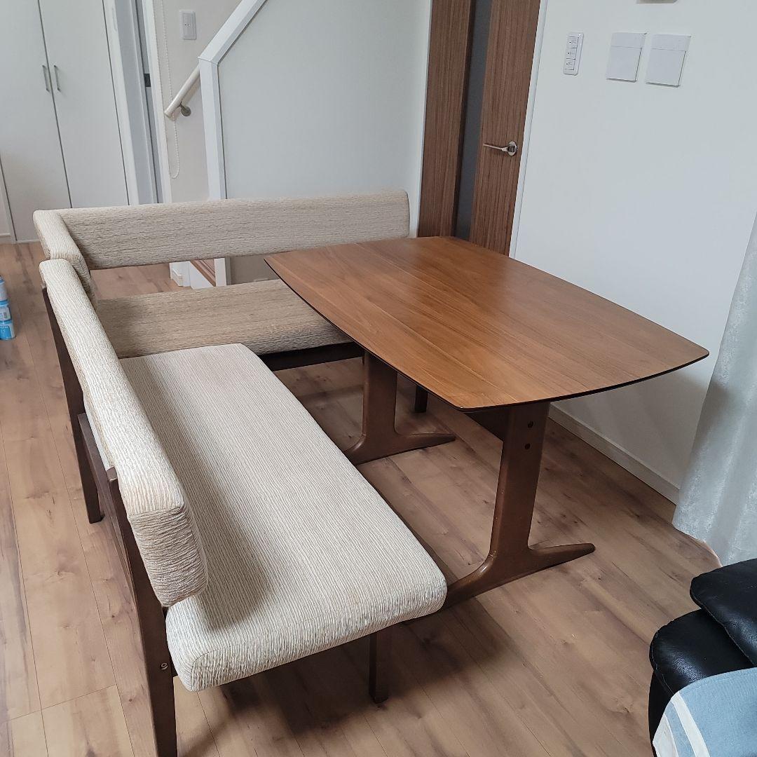 ダイニングテーブルセット　ソファダイニングテーブル　引き取り限定　兵庫県発！！ HAGiHARA（萩原） ダイニングセット 4人 5人 ソファ 左肘ソファ