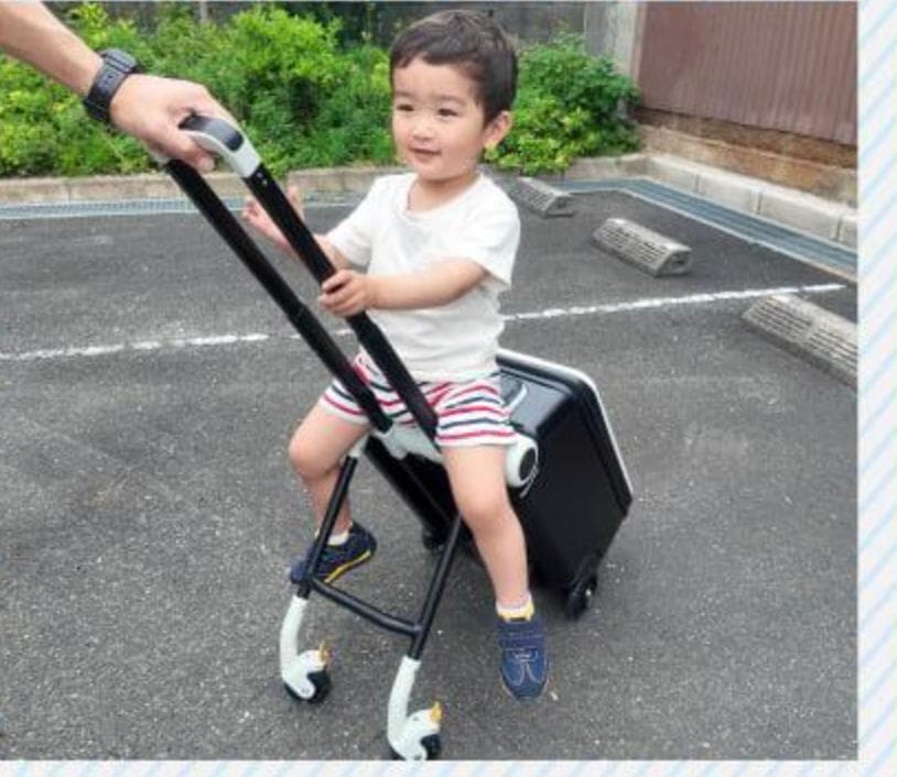 中古】子供が乗れるキャリーケース キッズトラベルNEO ホワイトZ1