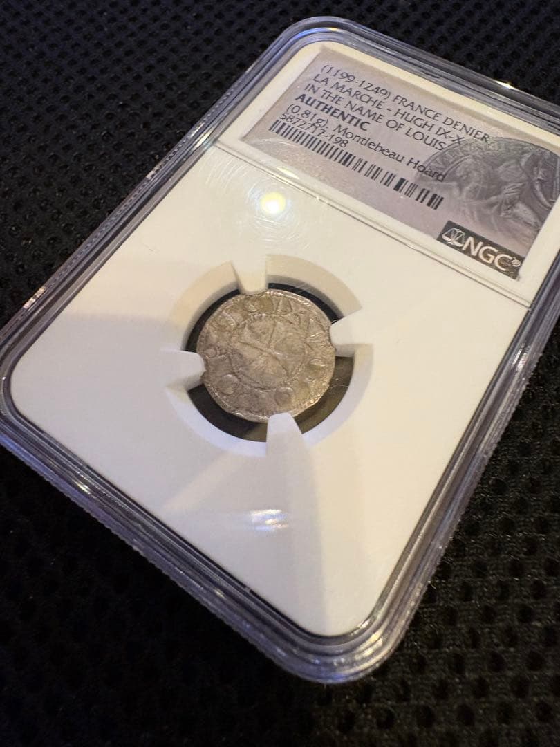 中世銀貨（1199–1249年・ラ・マルシュ伯領Hugh IX–X NGC鑑定）