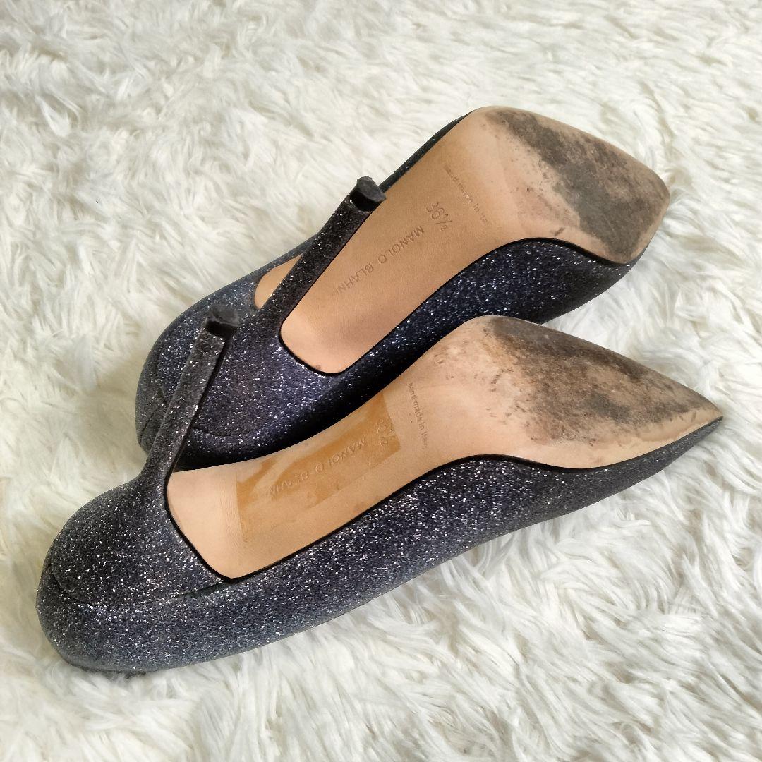 専用○【美品♡】マノロブラニク ポインテッドトゥパンプス シルバー