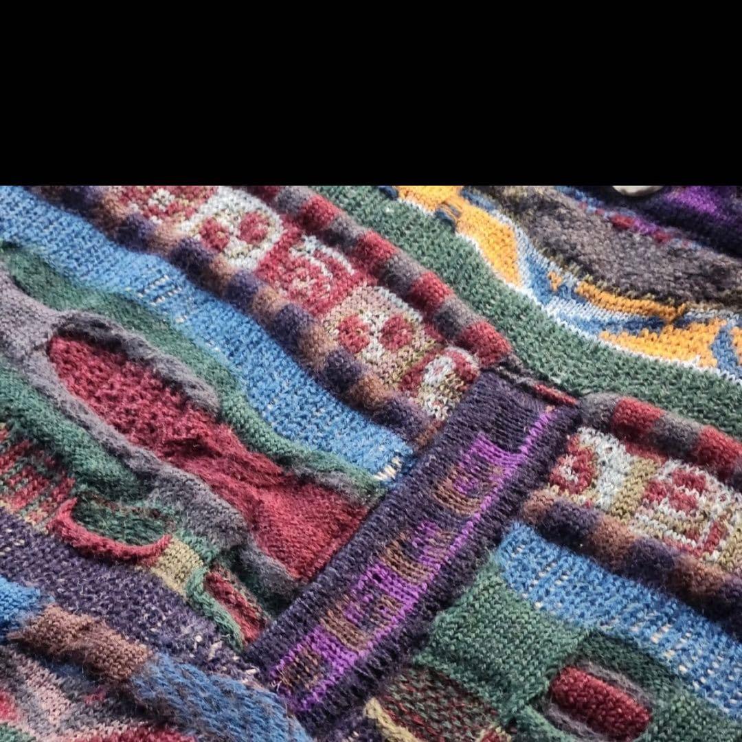 80s “CUGGI” 3D Knit Cardigan