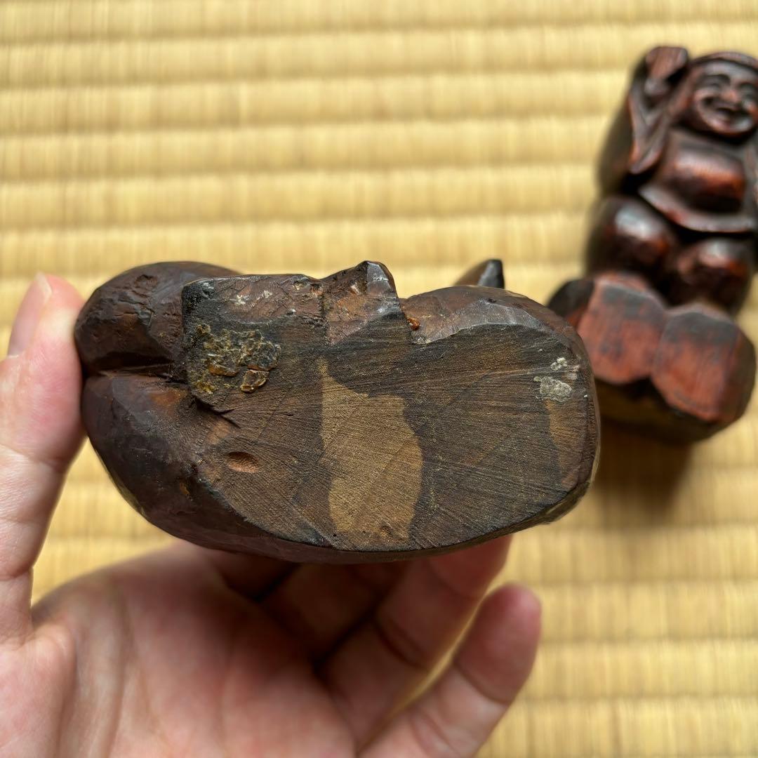 恵比寿 大黒 木彫 郷土玩具 時代 骨董 古美術 張子型 江戸 明治 昭和