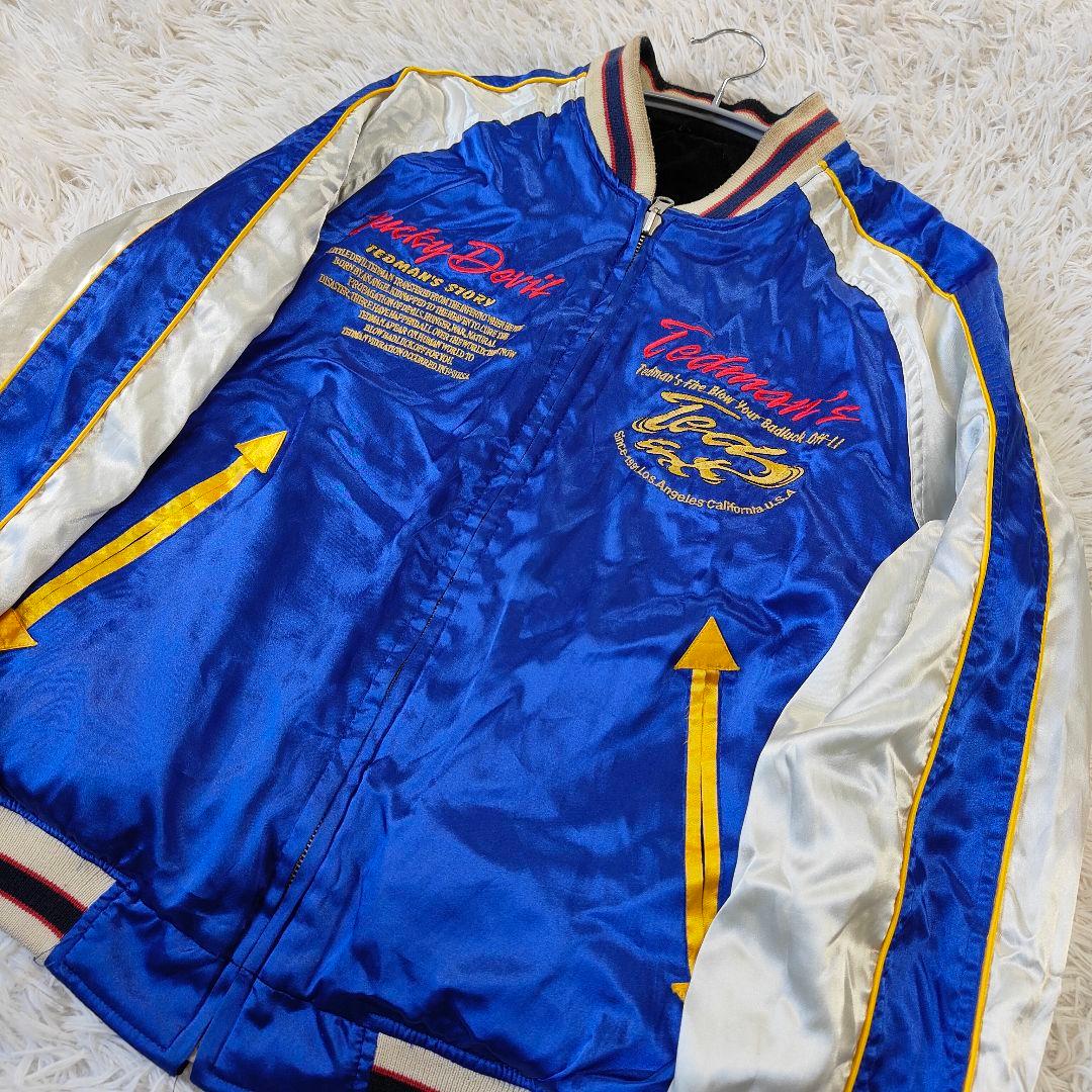 TEDMAN テッドマン リバーシブル スカジャン ベロア サテン 刺繍 L