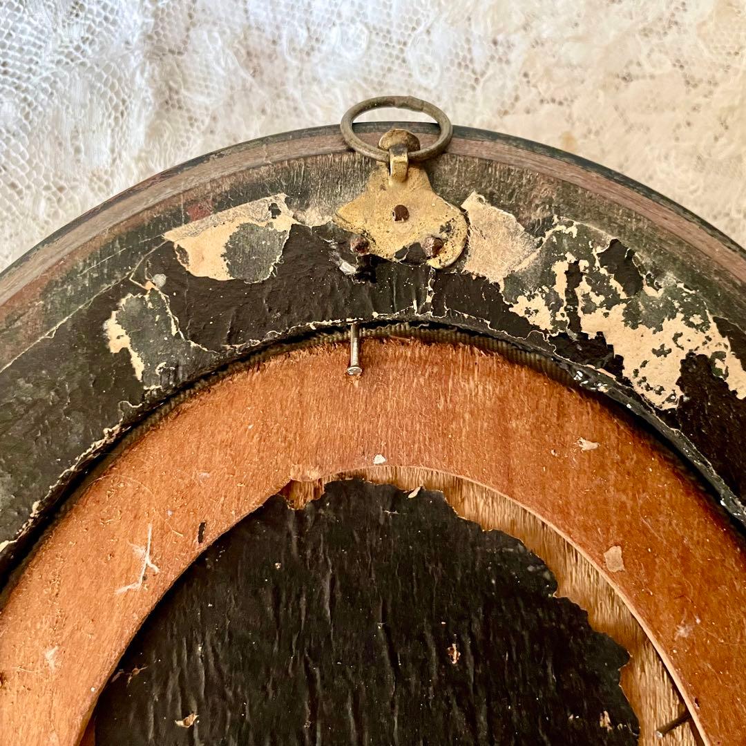 2人の天使のメダイヨン エンジェル フランスアンティーク エクリュ