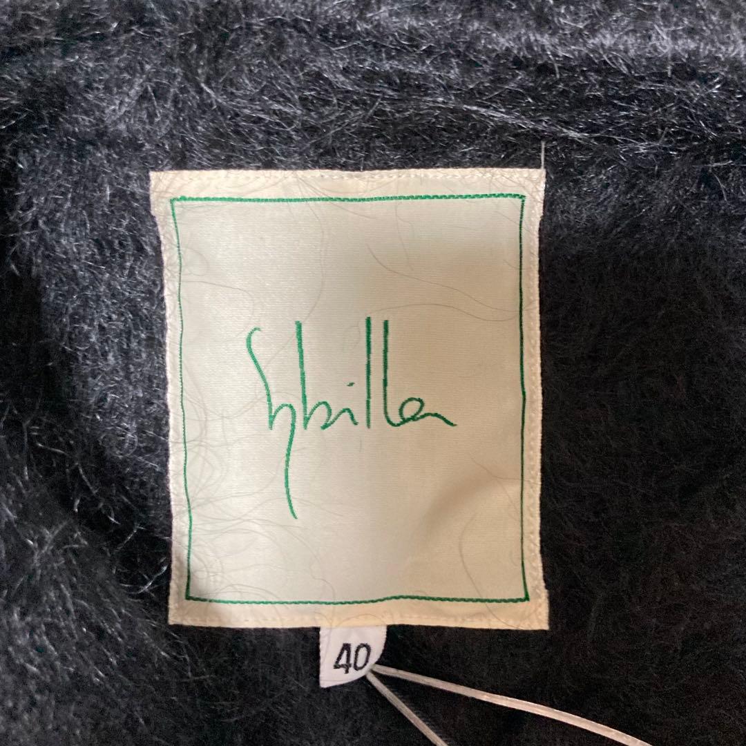 ジビラ✨シャギー マキシ丈 ロングコート フード 黒 毛足長 スーパー