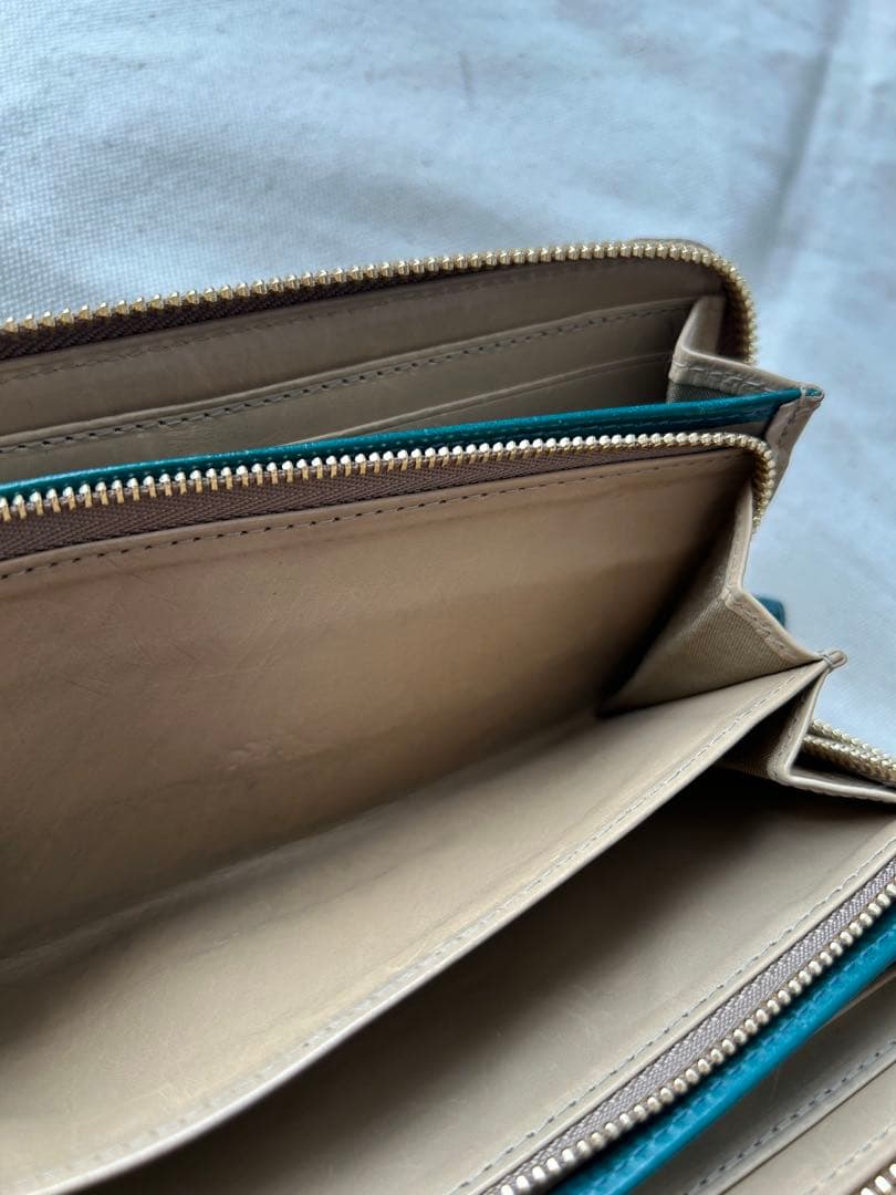 genten ゲンテン ガーデンカットワーク 長財布 ブルーグリー - メルカリ