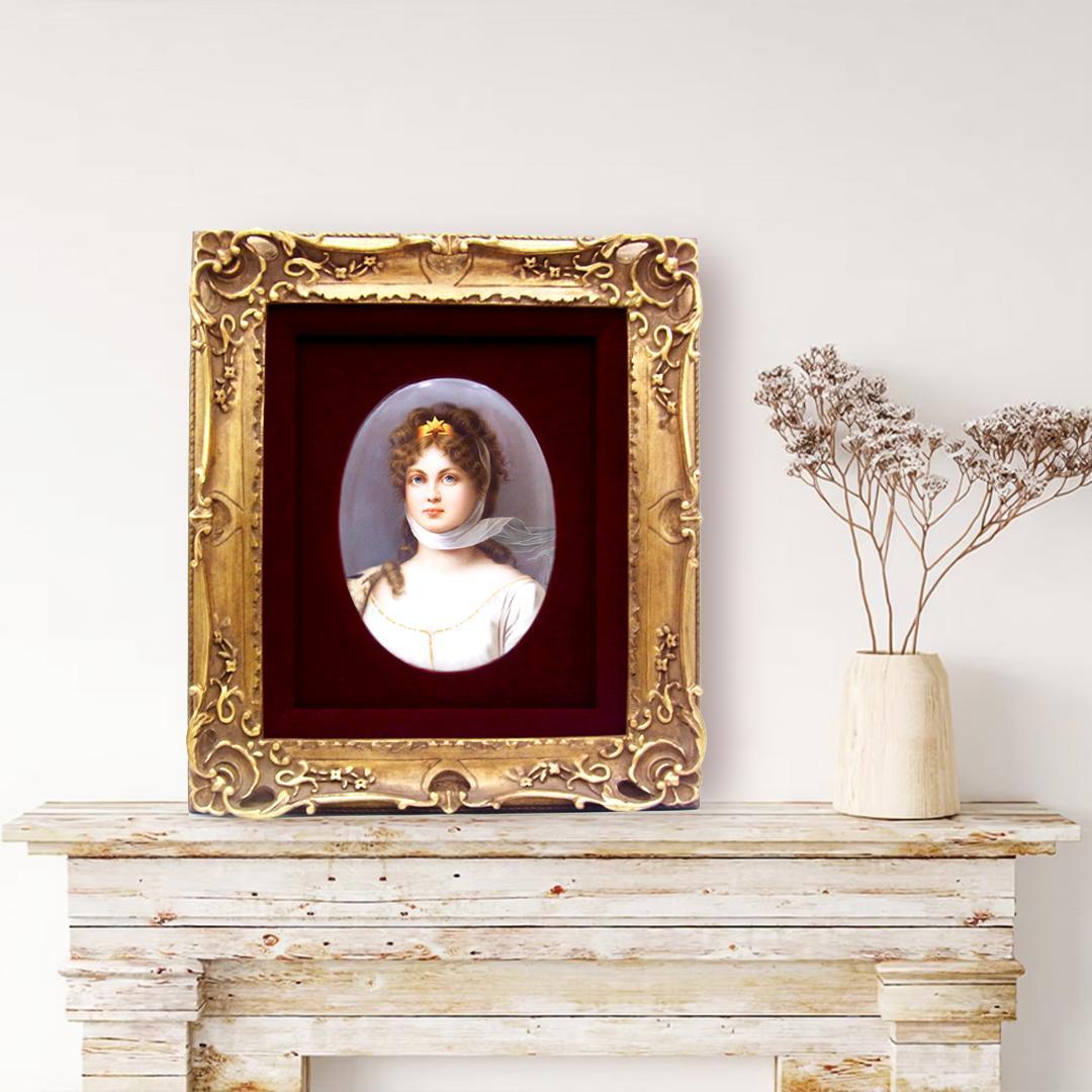 希少・KPMベルリン 】ルイーゼ王妃 陶板画／額装 アンティーク 投資アート