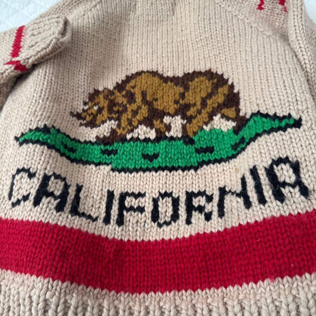 ぼさぼさ様KANATA/カナタカウチン カリフォルニア州旗モデルB beige