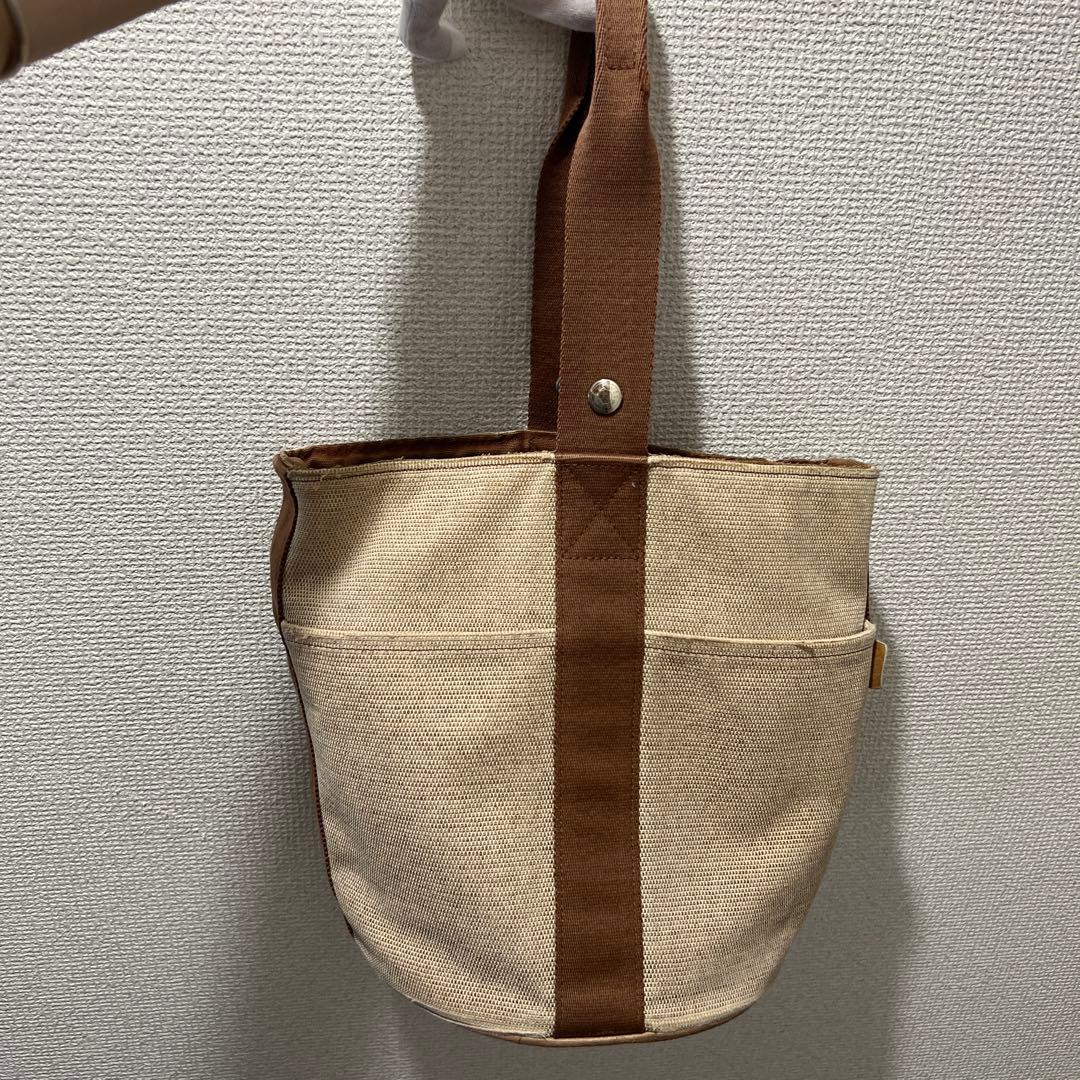 HERMES エルメス サクソーMM バケツ型バッグ ハンドバック トートバック HERMES エルメス サクソー MM トートバッグ ハンドバッグ キャンバス