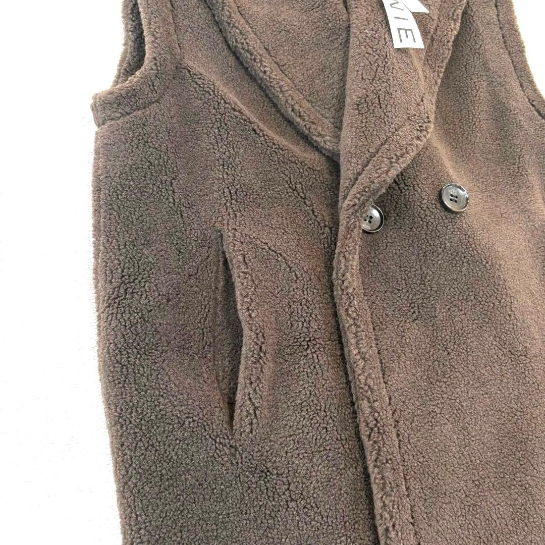 新品未使用】LOUNIE ルーニー ボア ロング ジレ ベスト テディベア 茶