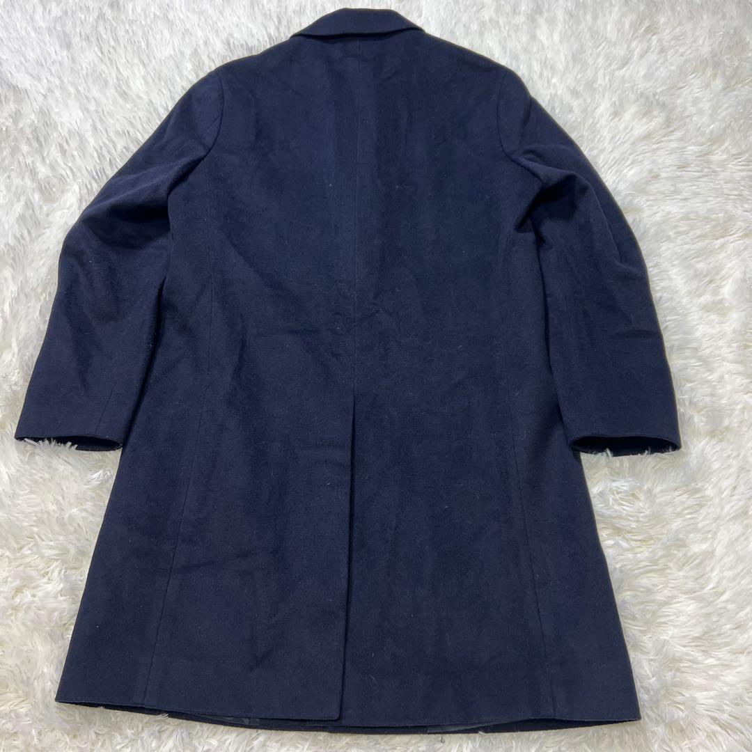 美品 ユニクロ カシミヤ混 ウールチェスターコート ネイビー 希少XS