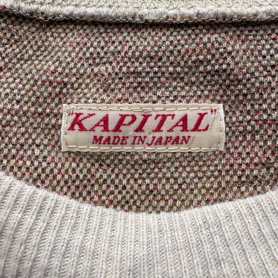 KAPITAL キャピタル ローズ柄 スウェット ゴブラン天竺クルー