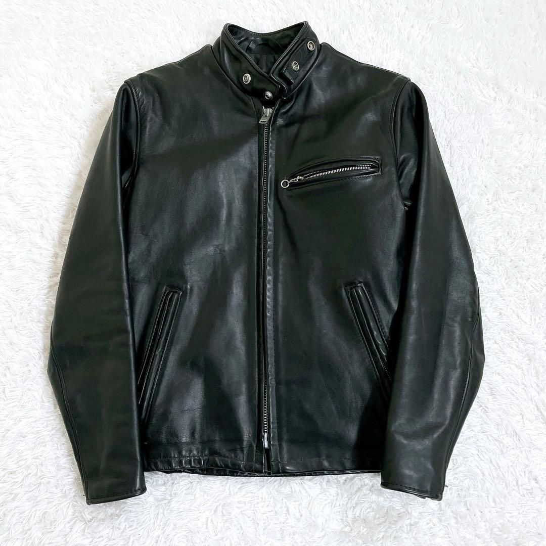 Schott 641 シングルライダース ボアライナー付き USA製 34 黒 - メルカリ