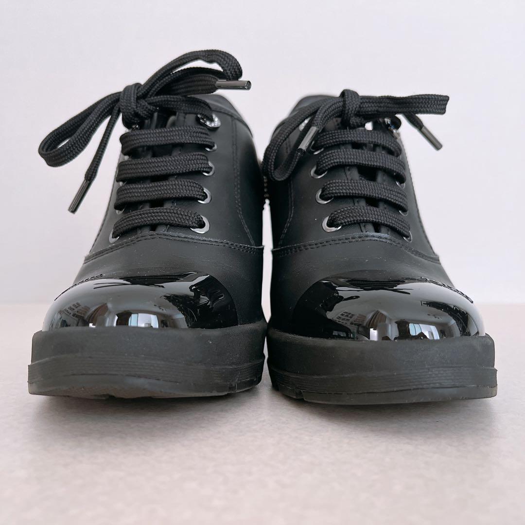 +diana ヒールアップスニーカー ウエッジソール ブラック 23.5cm