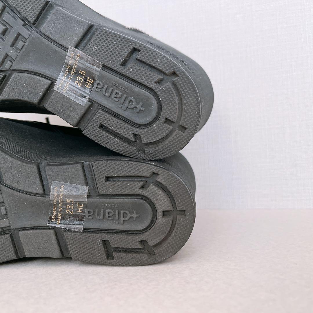 +diana ヒールアップスニーカー ウエッジソール ブラック 23.5cm