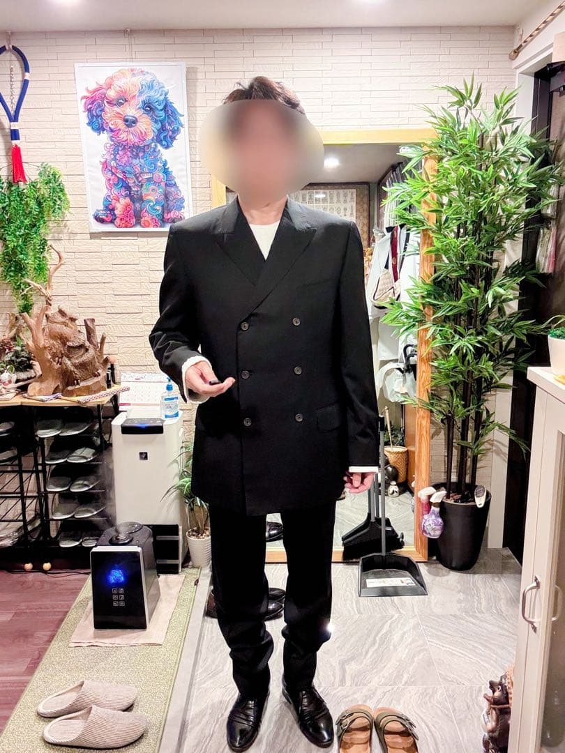 【GUCCI/グッチ】秋冬スーツ/GG柄裏地《グッチハンガー付き》クリーニング済